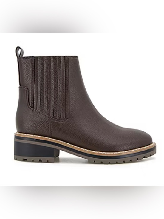 Shoes - Kensie|Koda flat heel Chelsea Boots in classic brown,vegan leather••NWT Size 10